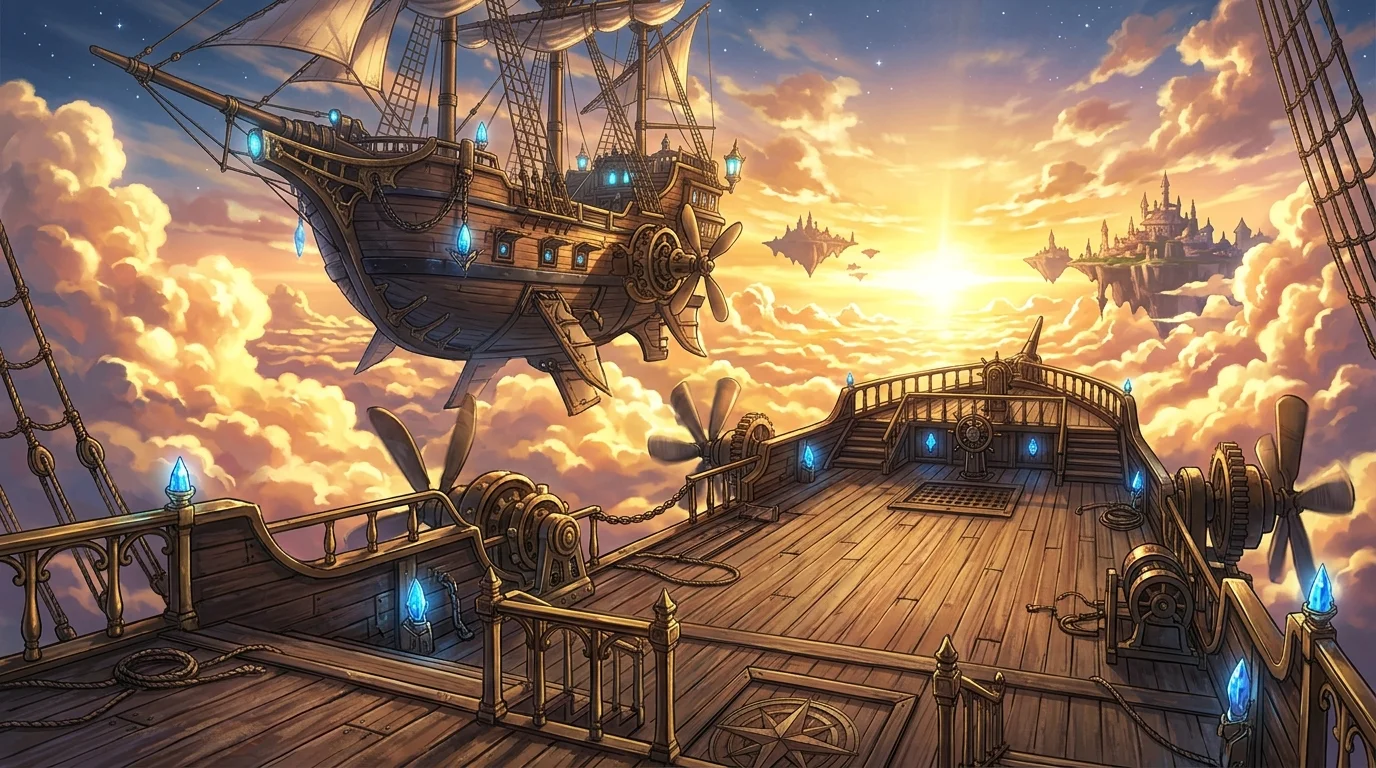 An airship over the world