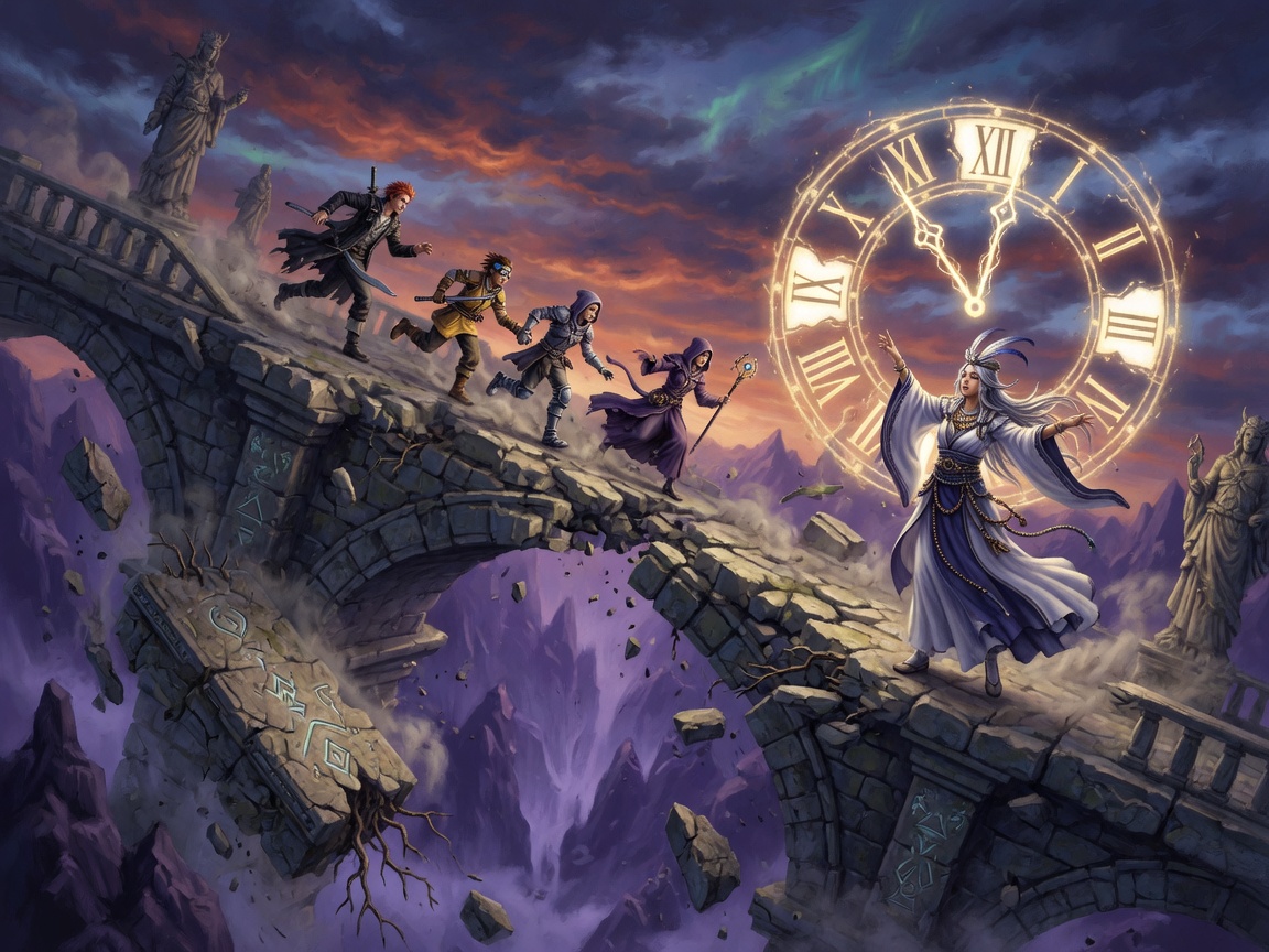 A party racing a collapsing clock
